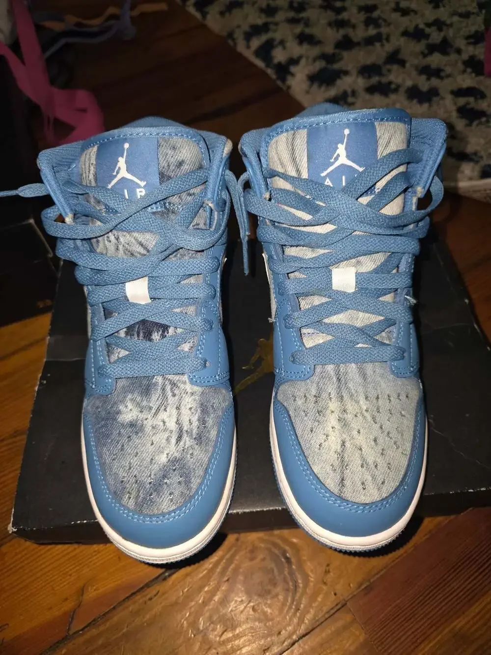 Nike Air Jordan 1 Mid GS 'Washed Denim' Dutch Blue/White (DM8951-400)